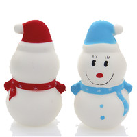 Jouet anti-stress en PU à rebond lent, modèle de bonhomme de neige de dessin animé, ornement Père Noël, jouet à presser