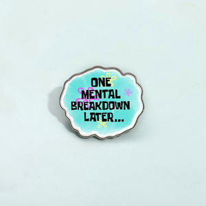 一次精神崩溃后珐琅别针有趣的报价胸针翻领徽章卡通菠萝海主题珠宝礼物给朋友 - Product Image 2