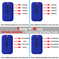 Télécommande de porte de garage multifréquence, duplicateur, numérisation automatique, 280 MHz-868 MHz, clonage de code, autocopie, automatisation pour ouvre-porte