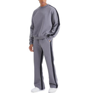 Ensemble de survêtement deux pièces personnalisé pour homme, respirant, style streetwear, manches longues, pour la course et le sport, nouvelle collection, vente en gros - Product Image 1