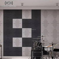 Panneau mural moderne pour bureau Panneaux acoustiques en feutre PET creux sculptés perforés acoustiques pour studio chambre décor graphique