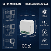 Módulo de Interruptor de Luz Inteligente Mvava ZigBee 3.0, 1/2/3/4 Canales, DIY, Reemplazo de Interruptor, 10A, No Requiere Hub, Control por Voz con App Tuya, CE ROHS