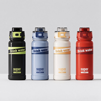 Botol Air Vakum Isolasi SUS316 dengan Tutup Pop Up, Termos Olahraga, Tumbler Sedotan Portabel untuk Aktivitas Luar Ruangan, Sekolah, Gym, Logo Custom