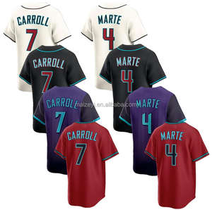 最佳质量缝合可定制 #4 Ketel Marte #7科尔宾卡罗尔刺绣美国棒球球衣 - Product Image 1