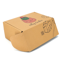 Boîte d'expédition en carton ondulé kraft écologique personnalisée avec insert en carton à 6 compartiments pour plantes succulentes et bocaux