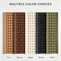 Étiquette en similicuir gaufré à texture tissée, rectangulaire personnalisée, en cuir PU imprimé, avec sequins légers à coudre pour chapeaux