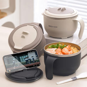 กล่องข้าวบะหมี่กึ่งสำเร็จรูปสแตนเลส 316 ความจุขนาดใหญ่พร้อมหูหิ้วสำหรับนักเรียนและพนักงานออฟฟิศ - Product Image 4