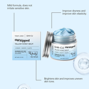 Baume au suif et au miel naturel fouetté OEM/ODM 60g avec extrait GHK-CU – Crème hydratante et nourrissante en profondeur <span class=keywords><strong>pour</strong></span> réparer les peaux sèches et sensibles - Product Image 4