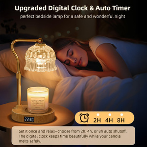 Candle Warmer Lamp with <b>Timer</b> Adjustable Height&Dimmable Stylish Flameless Wax Melter for Candles Ideal Gift for Home Room Decor - Product Image 4