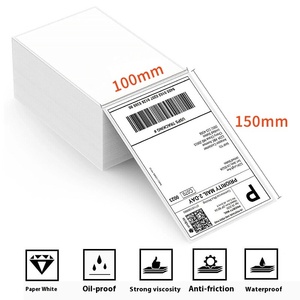 Gestapeld Drukpapier Thermisch Etiket Papier Blanco Zelfklevende Express Vrachtbrief Opvouwbare E-Post Logistiek Elektronische Sticker