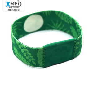 Venta al por mayor de fábrica, pulseras de tela elástica de 13,56 MHz, pulsera RFID impermeable, pulsera de pago NFC pasiva grabable - Product Image 6