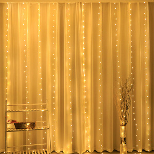 Outdoor Christmas 100 Led 8 Function USB Remote <strong>Copper</strong> <strong>Wire</strong> Window Icicle Curtain <strong>Light</strong> for Wedding Party Hotel Hall Decoration - Product Image 6