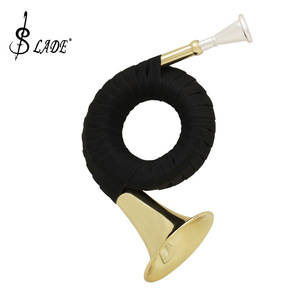 Atacado Grande Golden Hunting Horn French Horn com Flat Bb Key Latão Instrumentos de sopro - Product Image 3