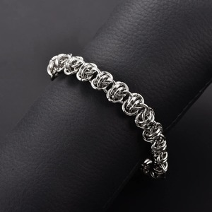 Pulsera Punk de Acero Inoxidable Grueso, Hecha a Mano con Nudos, Cadena Trenzada para Hombre, Brazalete de Joyería para Chicos - Product Image 4