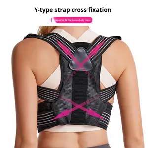 Corrector <span class=keywords><strong>de</strong></span> Postura Ajustable <span class=keywords><strong>de</strong></span> <span class=keywords><strong>Neopreno</strong></span> para Adultos, Cinturón <span class=keywords><strong>de</strong></span> Soporte Enderezador, Protección Profesional, Marca Riello, Todas las Temporadas - Product Image 1