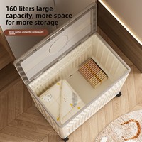 Boîte de rangement pour vêtements, grande capacité, avec couvercle rabattable, pour chambre à coucher, couettes, multifonctionnelle, pliable, armoire de rangement, casiers