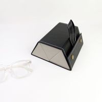 Étui à lunettes multifonctionnel en cuir PU tendance avec volet roulant, sac de rangement pour bijoux et lunettes, sac de voyage pour lunettes