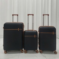 Valise trolley rigide en PP avec 4 roues pivotantes, bagage de voyage tendance, vente en gros, OEM ODM