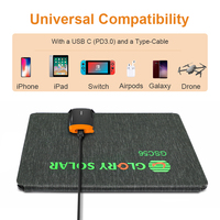 Mono Kristallijn 56W Rugzak Power Oplader Poort Draagbaar Licht Opvouwbare Zonnepanelen Voor Telefoon Usb Solar Powerbank Oplader