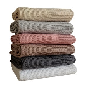 Serviettes de vaisselle de cuisine gaufrées 100% coton personnalisables Fournitures de nettoyage Personnalisables durablement - Product Image 4