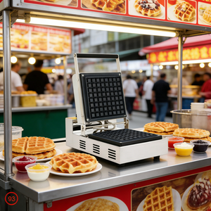 เครื่องทำวาฟเฟิลรูปปลาไทยากิไฟฟ้า เครื่องทำวาฟเฟิลรูปปลาเชิงพาณิชย์สำหรับร้านอาหารญี่ปุ่น - Product Image 1