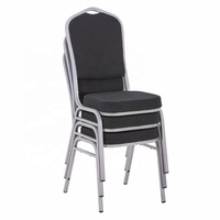 Chaises de banquet contemporaines en métal argenté, durables et empilables, pour intérieur, sous-sol, salon, appartement, hôpital, atelier, bureau à domicile