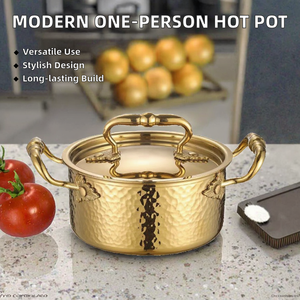 Olla inflable universal de metal para el hogar, pequeña y moderna, compatible con estufas de inducción y gas, modelo 304 - Product Image 2