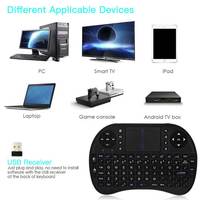 Teclado Inalámbrico RGB y Mouse Inalámbrico, Mini Mouse y Teclado Combinados, Ergonómico Inalámbrico con Panel Táctil para Smart TV