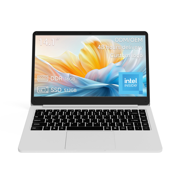 New Low Price Wholesale Intel 14.1" 16GB RAM 512GB SSD Business Laptop Win11 Quad Core 1.7GHz IPS Panel High-Performance English
