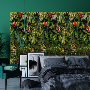 Adhesivo de pared con follaje tropical, 45 cm x 10 m, PVC, impermeable, decoración bohemia para el hogar, SA1038 - Product Image 1