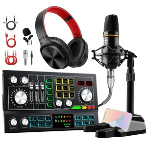 Hayner-cerca pacchetto di apparecchiature Podcast effetti sonori Mixer Audio interfaccia Audio Live con microfono da Studio