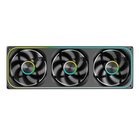 Ventilador LED AntarcChill de 360 mm ARGB PWM con efecto espejo infinito, en negro y blanco, para gabinetes de PC, computadoras de juegos, ventilador de refrigeración de plástico, ¡en oferta!