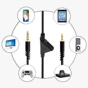 Cable de Repuesto Estéreo de 2.0 M Macho-Macho con Control de Volumen, Cubierta de PE Espumado, Conductor de Cobre Desnudo, Sin Blindaje, para <span class=keywords><strong>Astro</strong></span> A10 <span class=keywords><strong>A30</strong></span> - Product Image 3