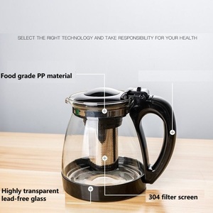 MSH ménage Kung Fu filtre service à thé verres en verre pour restaurants café et théière inclus - Product Image 3