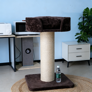 Griffoir robuste pour chat avec lit en peluche surélevé - Meuble stable pour chat - Product Image 6