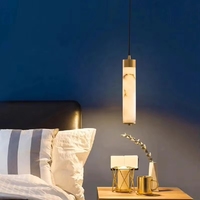 Lampu Gantung LED Alabaster Persegi Gaya Minimalis Modern untuk Hotel, Ruang Makan, Dapur, Tangga, Dekorasi Interior