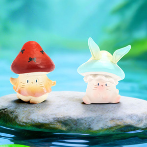 Figuras Coleccionables de la Serie de Hongos Pai Fantasy, Caja Sorpresa, Resina, Lindas Decoraciones de Escritorio de Dibujos Animados, Regalo Antiestrés - Product Image 1