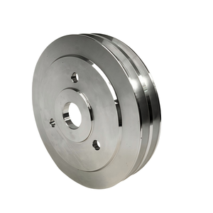 Профессиональное производство в Китае: ЧПУ-обработка автозапчастей, индивидуальные алюминиевые шкивы с тройным пазом различных размеров - Product Image 3