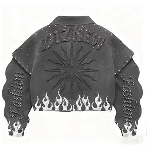 سترة فاخرة من ديزنيو مخصصة بتصميم عصري مزينة بالألماس للرجال موديلات جديدة 2026 سترة بنية اللون - Product Image 4