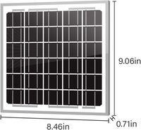 Panneau solaire monocristallin SUNRY 5W 12V, mainteneur de batterie, module PV haute efficacité, verre trempé, couleur personnalisée, anodisé