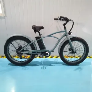 ヴィンテージ電動自転車7スピード26 "ビーチ電動自転車500w48v電動自転車クルーザーeサイクルファットタイヤその他のマウンテンバイク