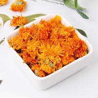 Grosir Teh Bunga Marigold Jin Zhan Hua yang Sehat, Berwarna Emas-Oranye, Bunga Kering Calendula Officinalis