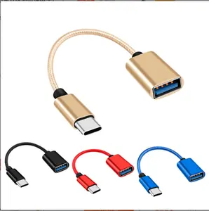 20cm USB3.1/31タイプCオス-USB3.0/30メスOTGアダプターケーブル