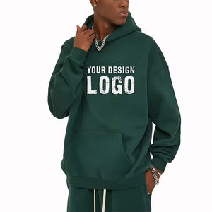 Sudadera con Capucha para Hombre, Estilo Holgado, con Forro Polar de 350g, Gruesa, Informal, con Hombros Caídos, Talla Grande, para Otoño e Invierno - Product Image 3