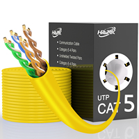 Cable LAN FTP 24AWG de Cobre Desnudo CAT5e para Exteriores, UTP, Aislado con PVC, Cable de Red Ethernet, 1000 Pies/305 Metros, 100 Ohmios