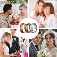 Bague en carbure de tungstène noir sablée avec incrustation galaxie en pierre de grès décalée, 8 mm, pour couples, alliance de mariage, bague de fiançailles ou de promesse, vente en gros
