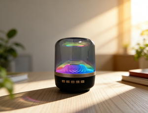 Haut-parleur transparent moderne avec lumières RGB, <span class=keywords><strong>Harman</strong></span> <span class=keywords><strong>Kardon</strong></span> Aura Glaze, 360 °   Son Surround - Product Image 1