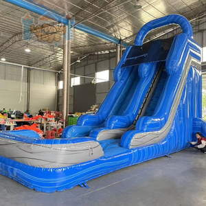 Château gonflable aquatique commercial Le Teng LT-62 de 16 pieds pour enfants et adultes, <span class=keywords><strong>toboggan</strong></span> gonflable pour fêtes en plein air, certifié CE - Product Image 1