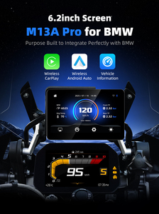 Navigateur <span class=keywords><strong>GPS</strong></span> pour moto 6,2'' B MW Carplay avec écran tactile, CarPlay Android Auto, WiFi, IP67, étanche, <span class=keywords><strong>support</strong></span> magnétique - Product Image 2