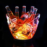 Ktv bar fête mariage discothèque fournitures personnaliser baril LED avec support champagne vin bière seau à glace support d'affichage Glorifier
